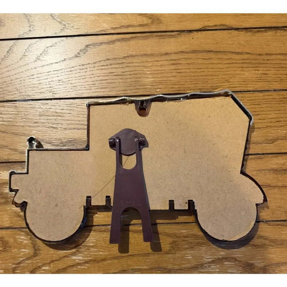 VTG ANTIQUE MODEL T CAR PICTURE PHOTO FRAME MID CENTURY Hang Or Stand 12”